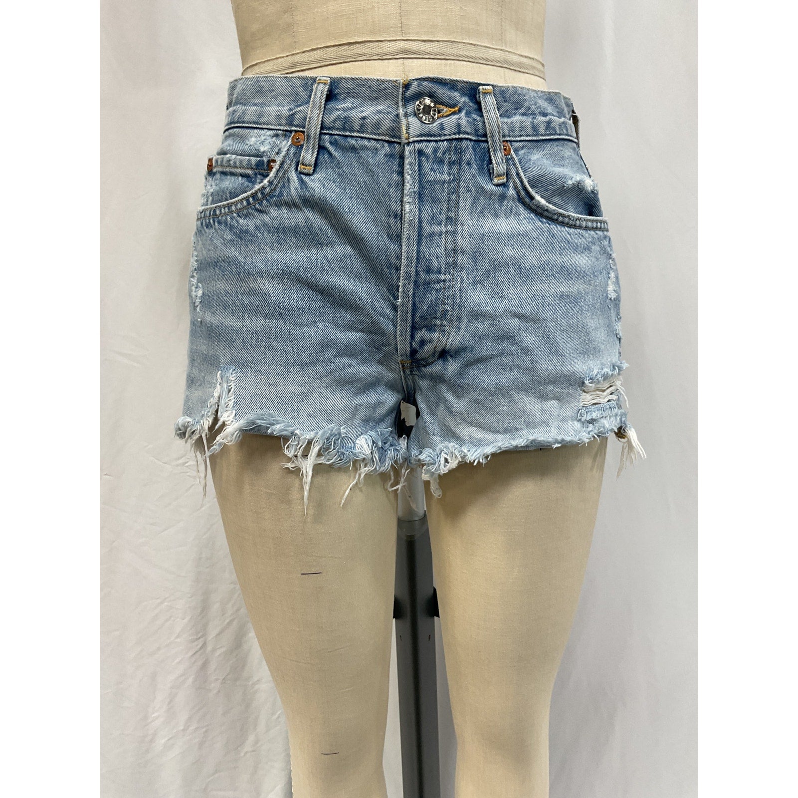 Agolde 'Parker' Blue Denim Jean Short Size 25