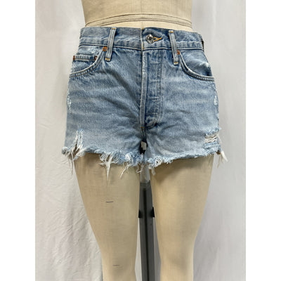 Agolde 'Parker' Blue Denim Jean Short Size 25