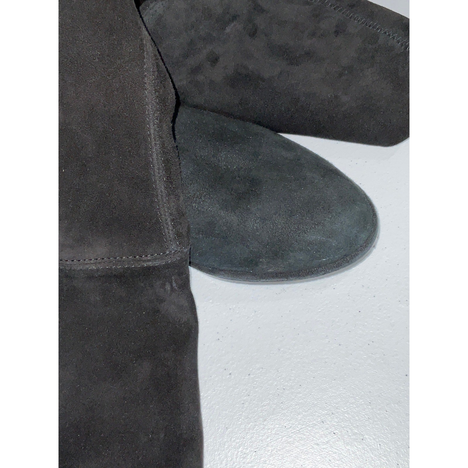 Stuart Weitzman 'Lowland' Black Leather Suede Thigh-High Boots Size 7.5