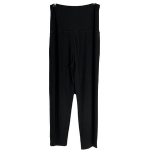 Hatch Ribbed Black Over Under Lounge Pants Size 2