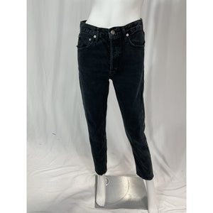 Agolde 'Jamie' Black High Rise Classic Denim Jean Size 25