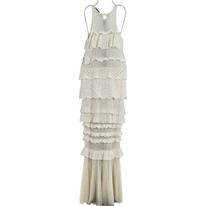 Staud Ruffled White Sorrento Dress Size S