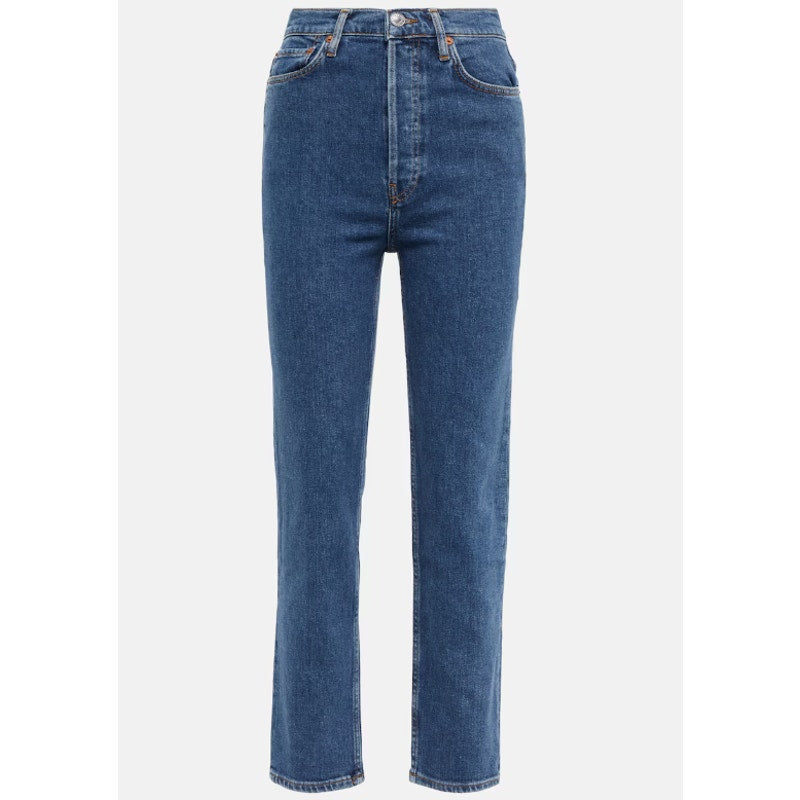 Re/Done + Net 'Sustain' Blue 90s Ultra High Rise Skinny Denim Denim Jeans Size 26