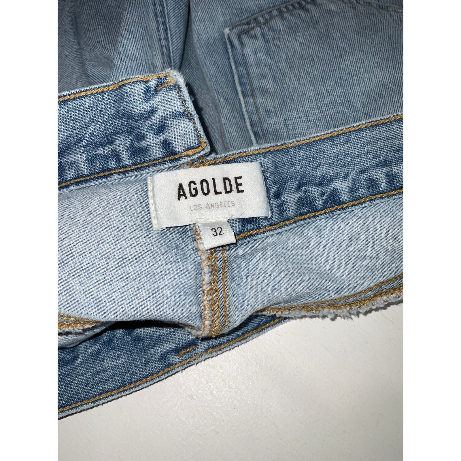 Agolde Criss Cross Blue Cotton Short Size 32