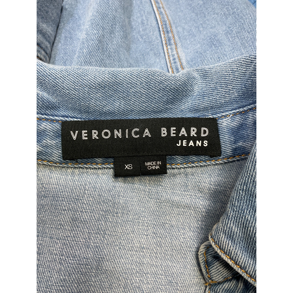 Veronica Beard 'Cicely' Blue Cotton Drop-Waist Denim Dress Size XS
