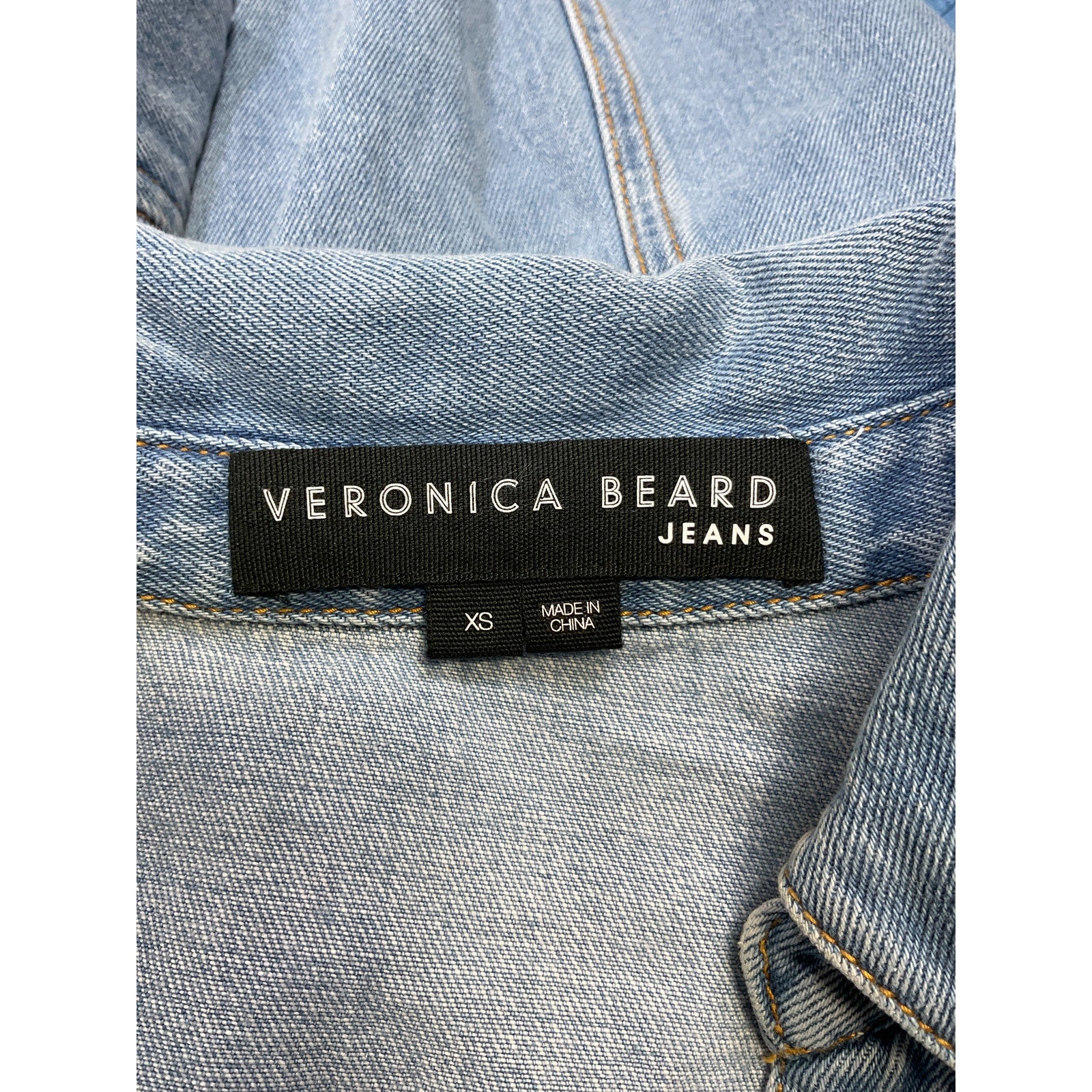 Veronica Beard 'Cicely' Blue Cotton Drop-Waist Denim Dress Size XS