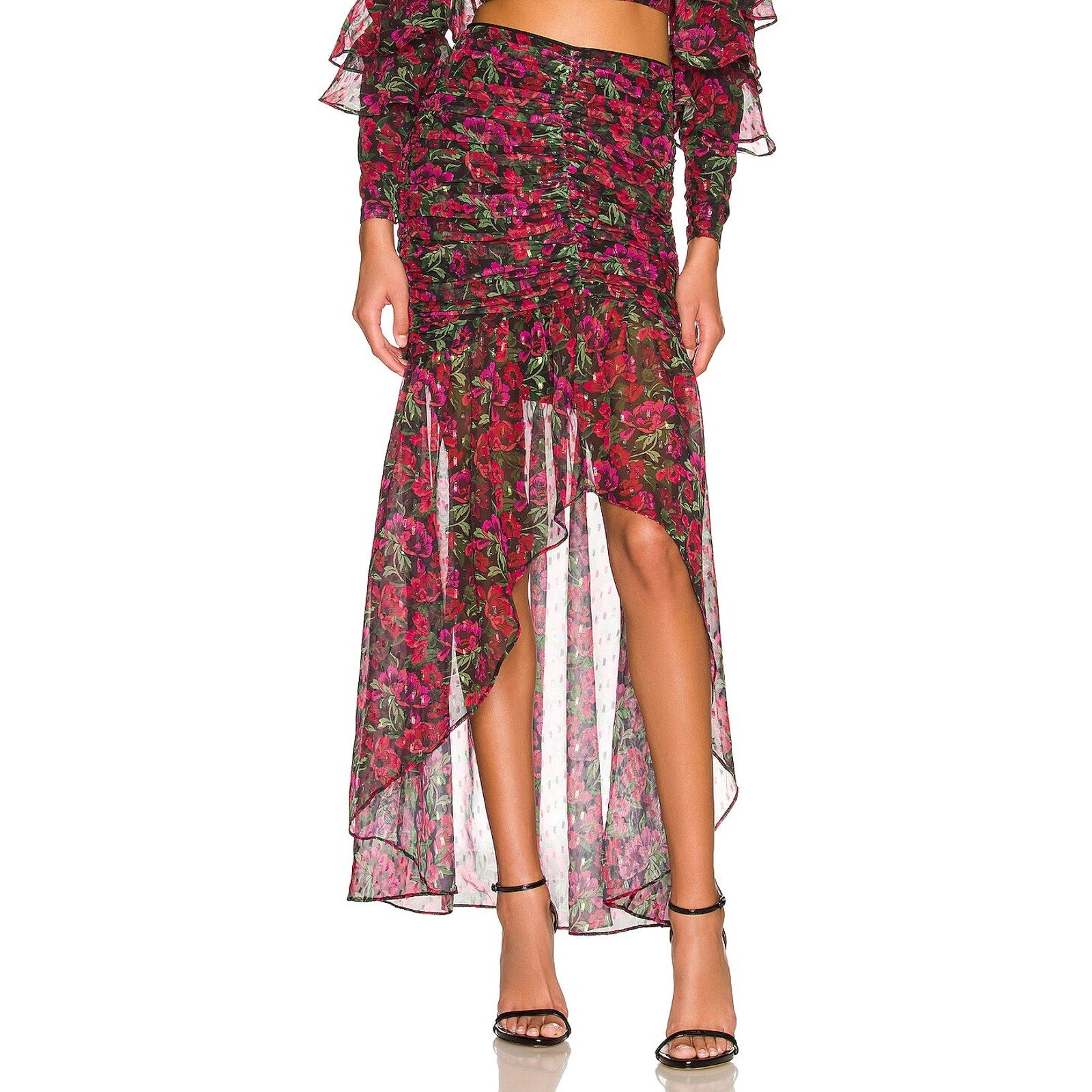 Majorelle 'Giana' Pink Polyester Maxi Skirt Size S