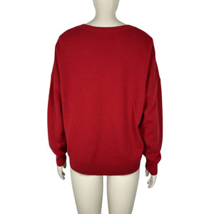 Leset Classic Brick Zoe V Neck Sweater Size M
