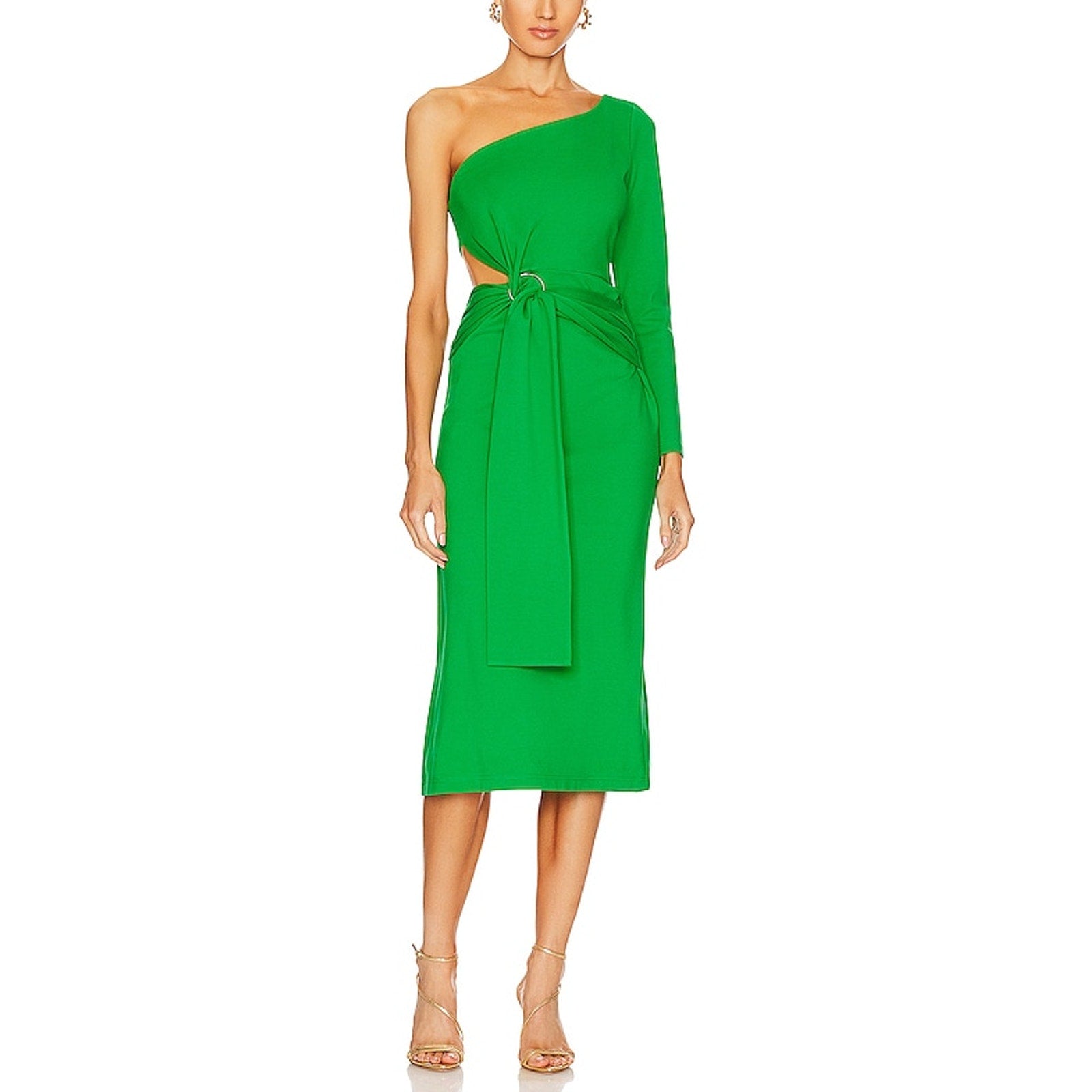 Alexis 'Royale' Green Rayon Dress Size L