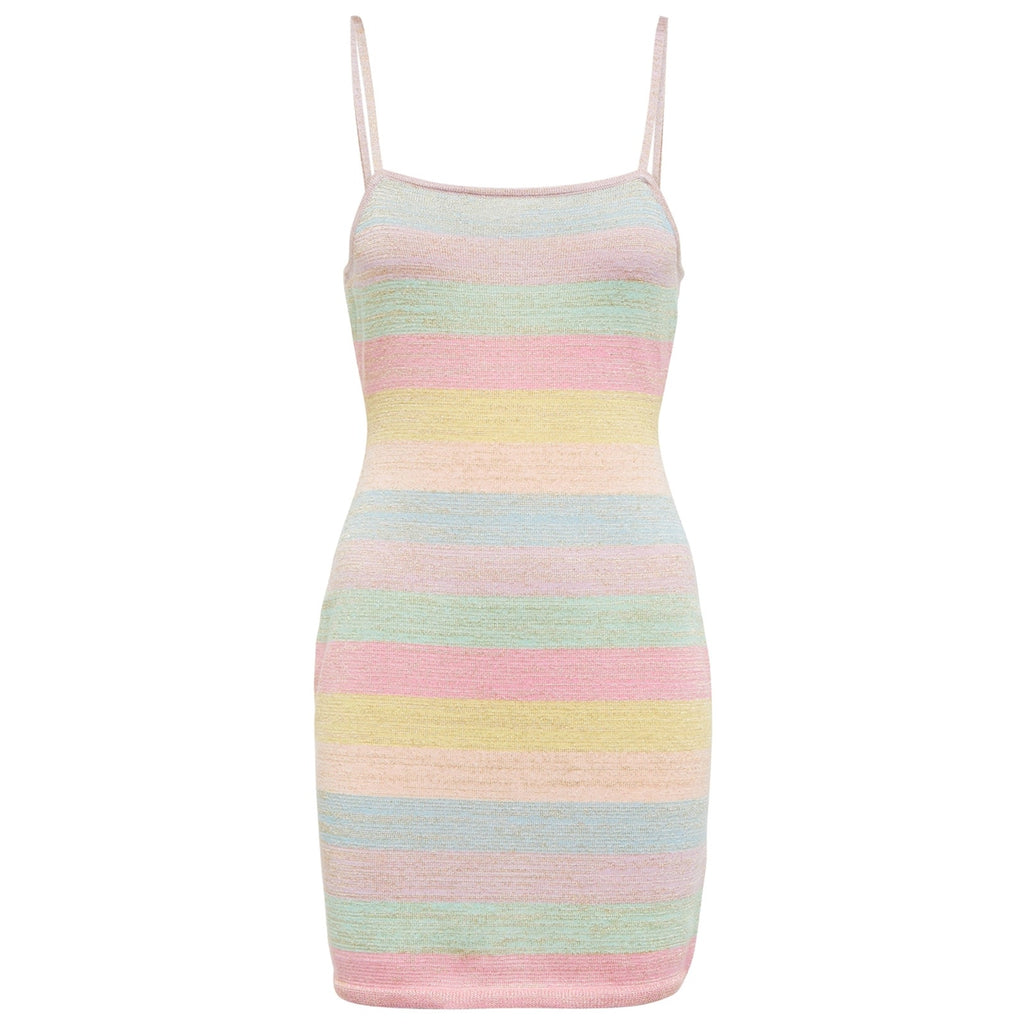Loveshackfancy 'Lessie' Pink Cotton Knit Mini Dress Size XS