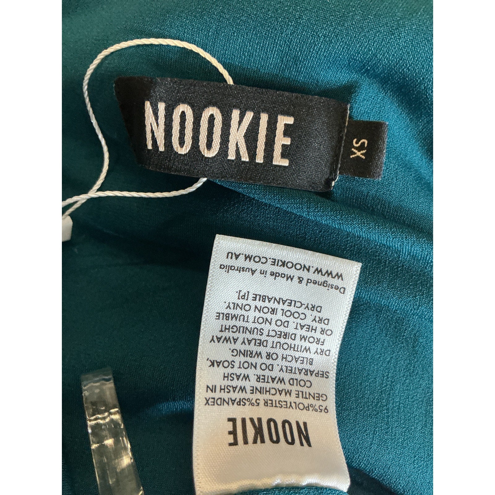 Nookie 'Estella' Green Polyester One Shoulder Gown Size XS