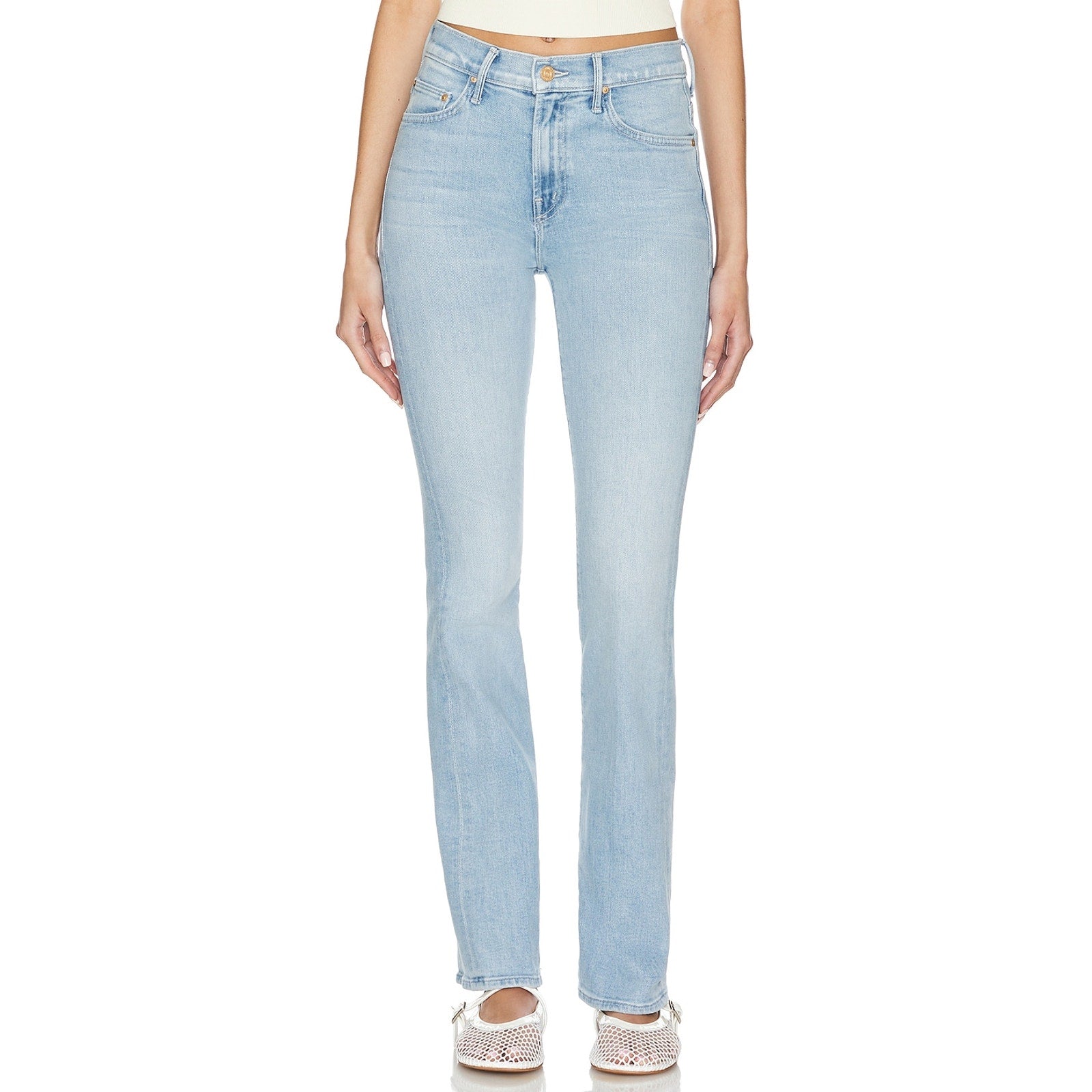 Mother The Insider Blue Cotton Sneak Denim Jean Size 26