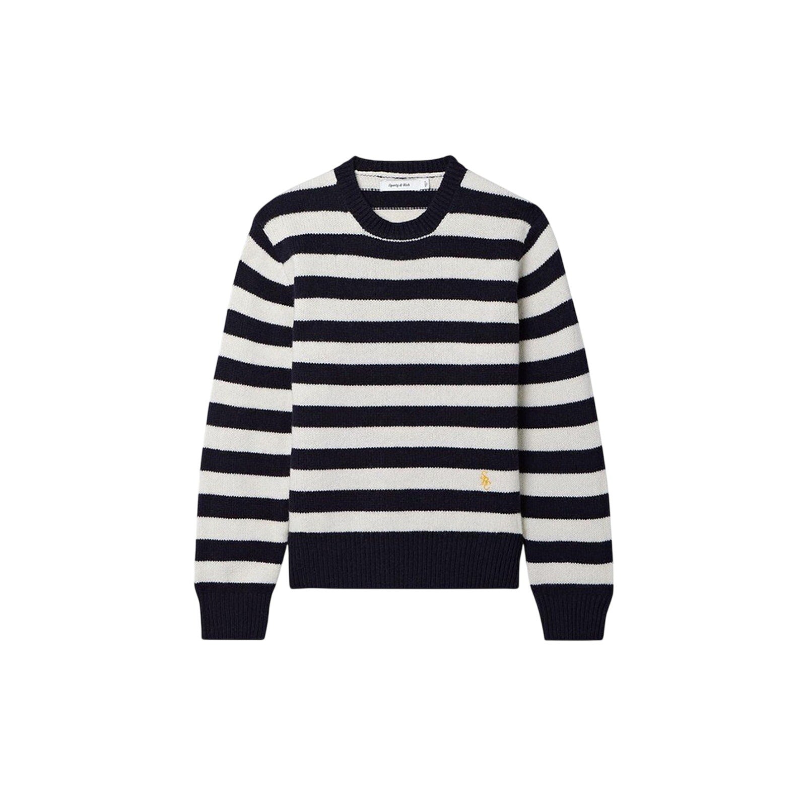 Sporty & Rich Striped White Wool Sweater Size S