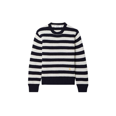 Sporty & Rich Striped White Wool Sweater Size S