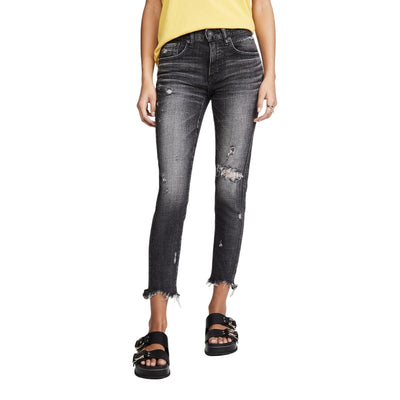 Moussy Distressed Black Glendele Denim Jeans Size 25