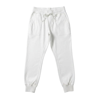 James Perse Relaxed White Mixed Media Jogger Pants Size 2