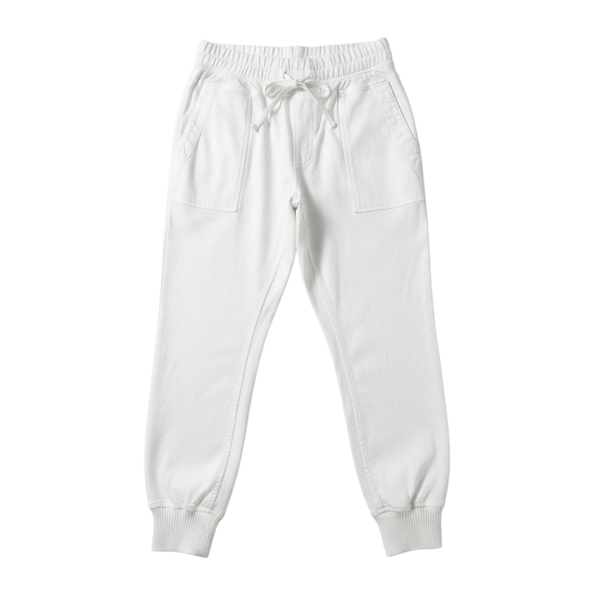 James Perse Relaxed White Mixed Media Jogger Pants Size 2