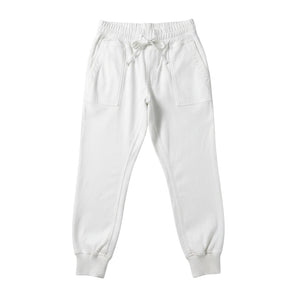 James Perse Relaxed White Mixed Media Jogger Pants Size 2