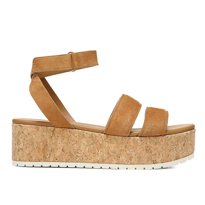 Vince 'Suede' Brown Jet Platform Sandal Size 7.5