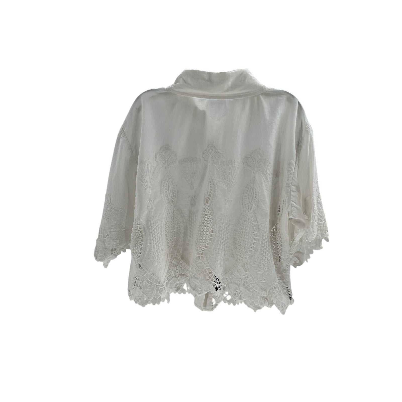 Tularosa 'August' White Cotton Button Up Top Size S