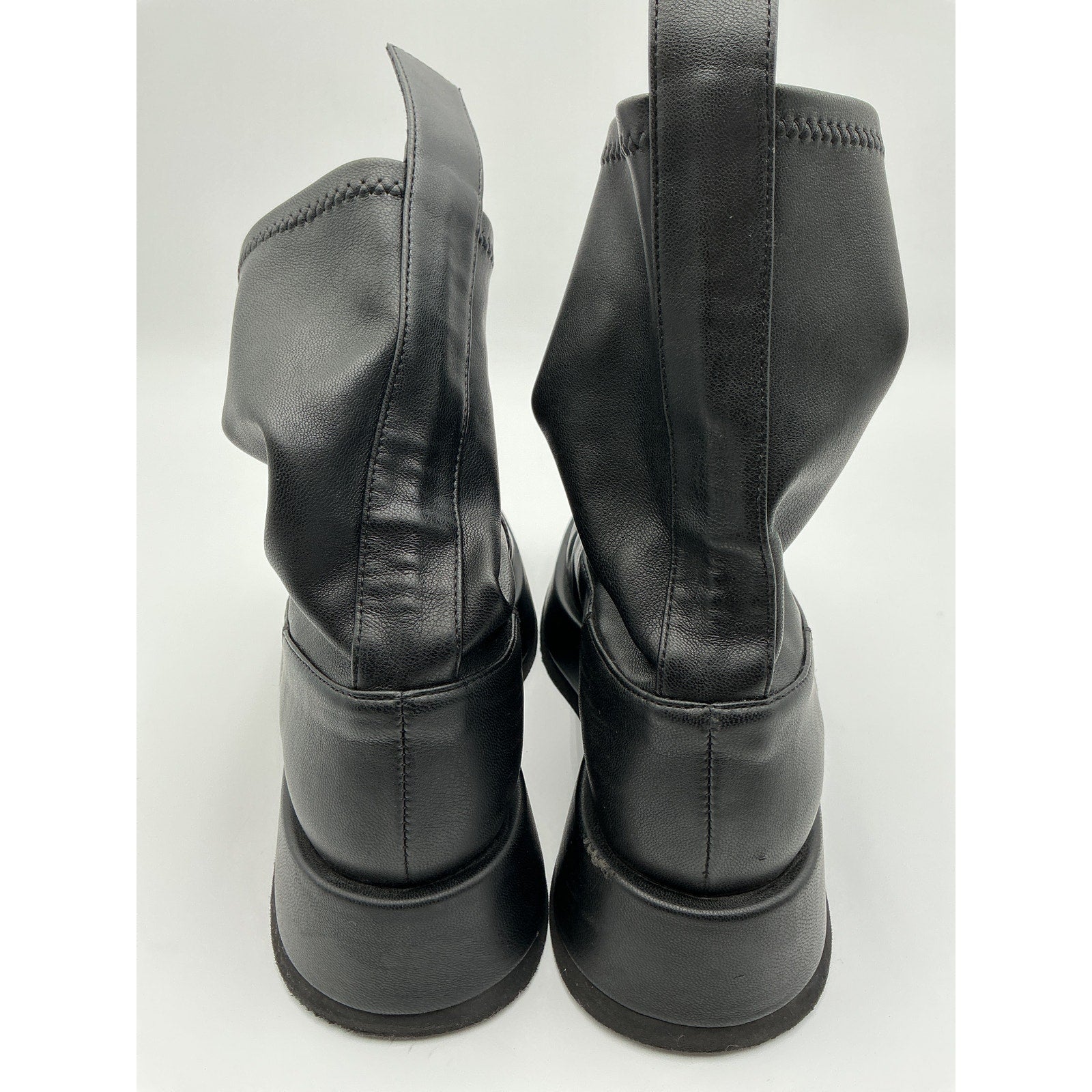 Gia Borghini x 'Rhw' Black Ankle Flat Boot Size 7