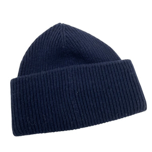 Jacquemus Ribbed Blue Logo Patch Beanie
