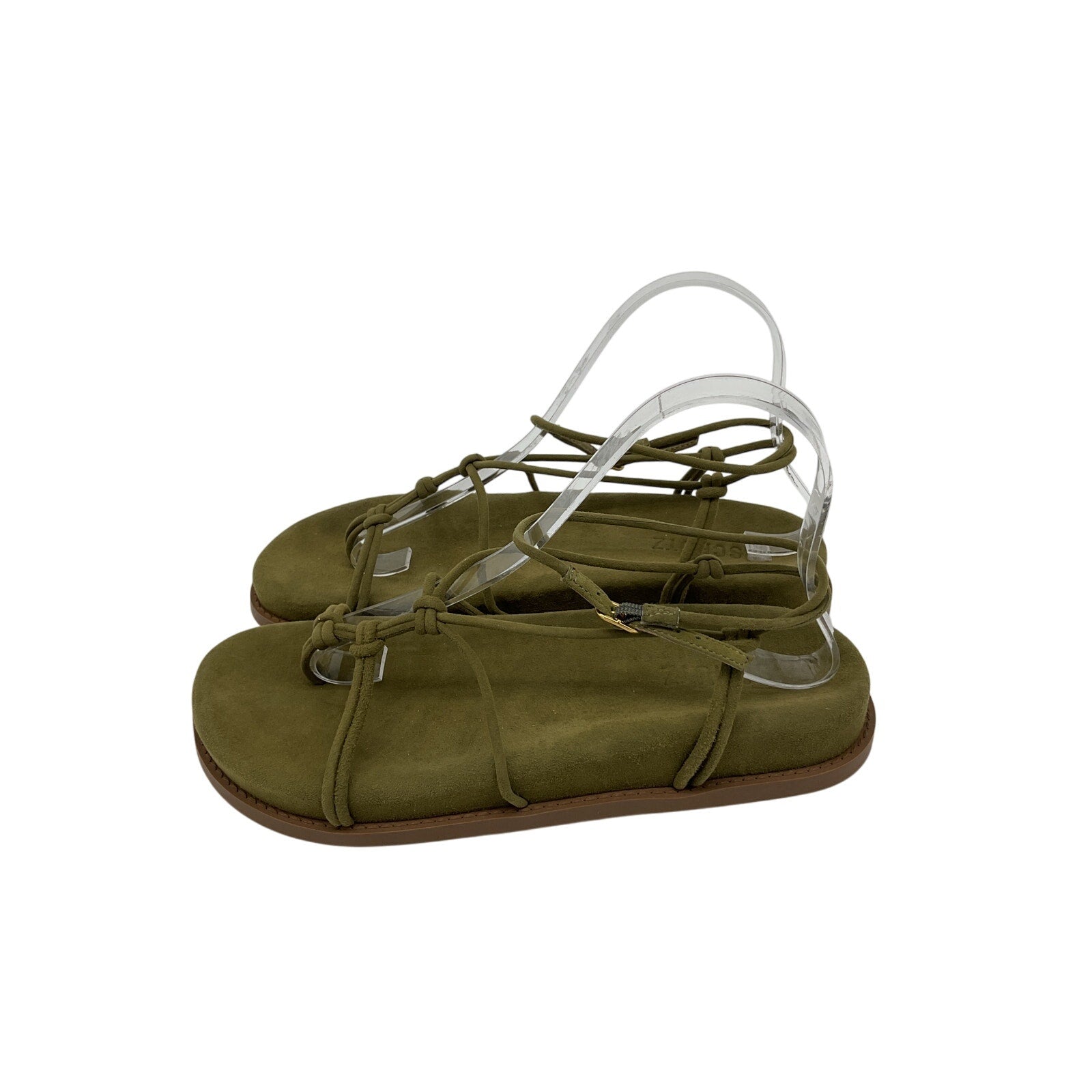 Schutz 'Calabria' Green Rubber Mid Sandal Size 8