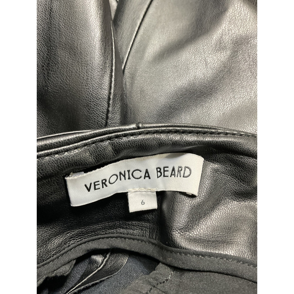 Veronica Beard 'Analise' Black Faux Leather Pants Size 6