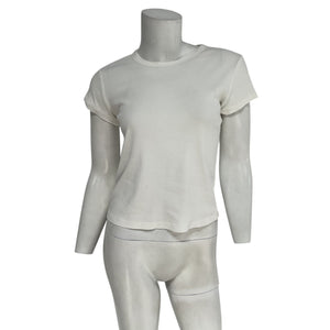 St. Agni Organic White Baby Tee Top Size XS