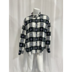 Xirena 'Jensen' White Long Sleeve Drop Shoulders Shirt Size M