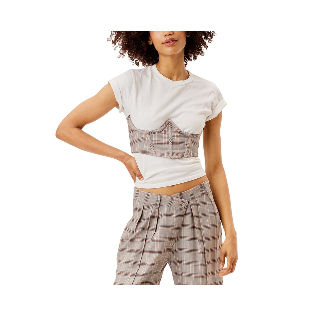 For Love & Lemons 'Kym' Grey Polyester Wide Leg Pant Size S