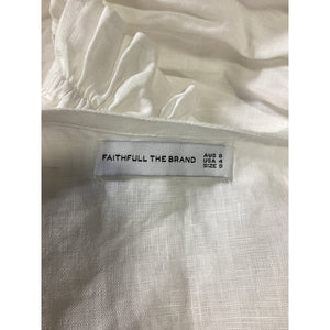 Faithfull The Brand 'Jamais' White Wrap Top Size S