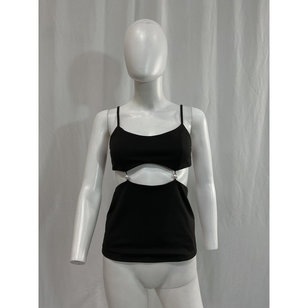 Cami Nyc 'Embra' Black Pearl Accent Cami Top Size S