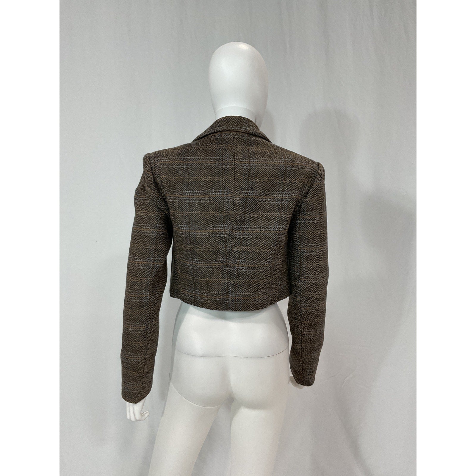 Astr The Label 'Siarah' Brown Cropped Twill Jacket Size XS