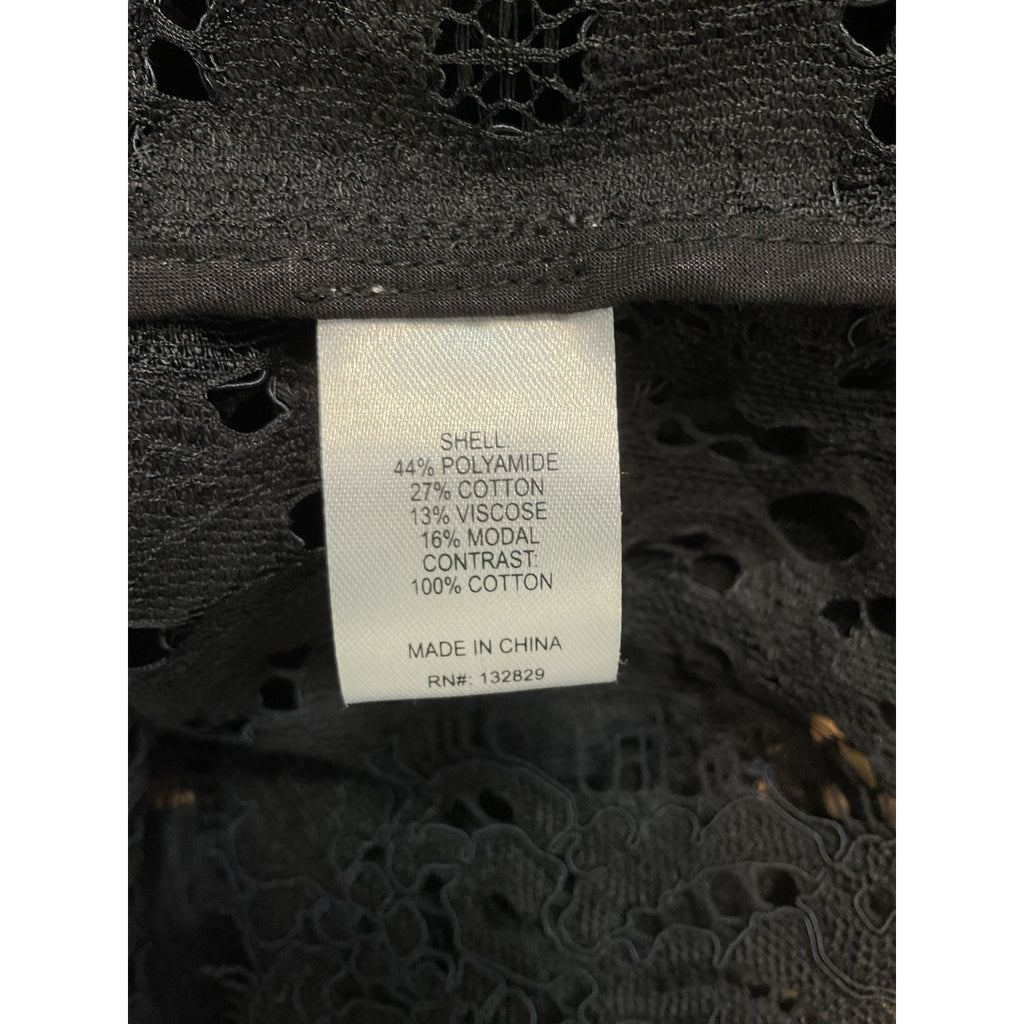 L'Academie 'Calla' Black Lace Top Size S