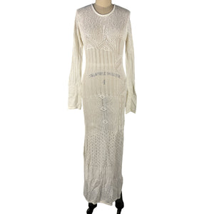 Birgitte Herskind Crochet White Kennedy Maxi Dress Size M NWT