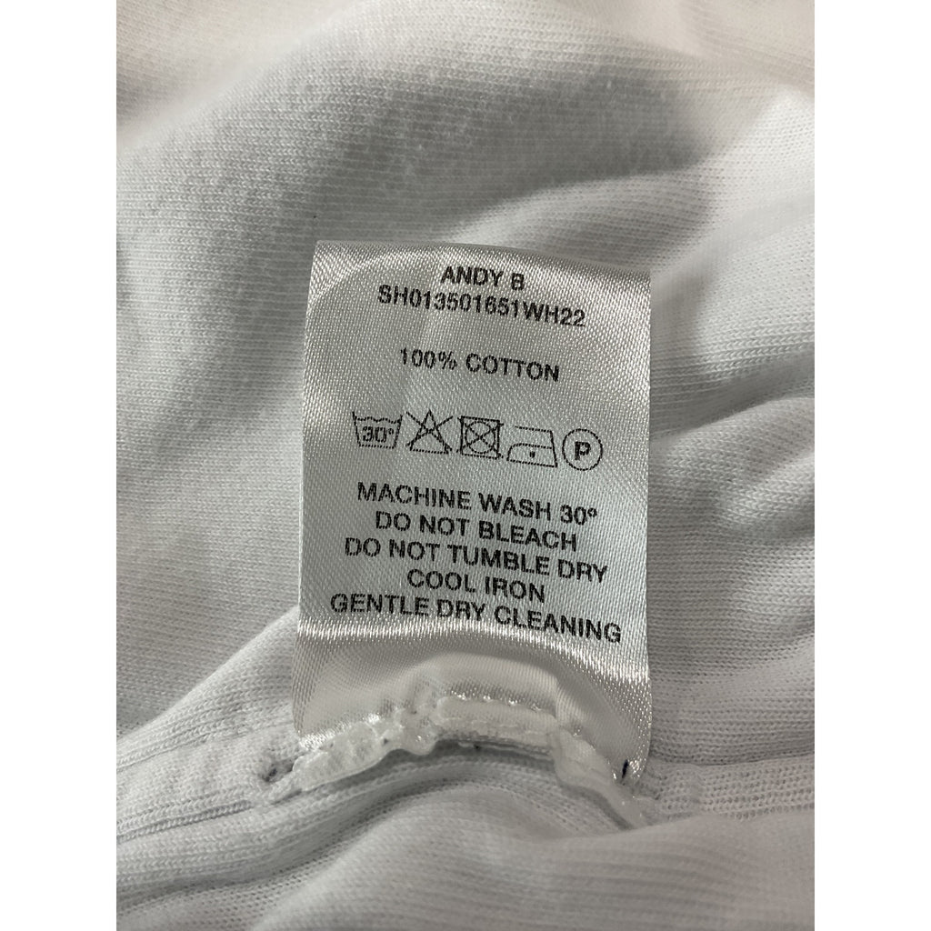 Sporty & Rich White Cotton Hotel Du Cap Cursive Terry Short Size S