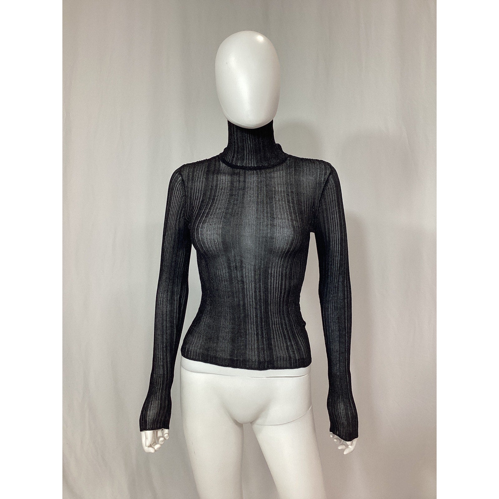 A.L.C. 'Mikaela' Black Turtleneck Top Size XS