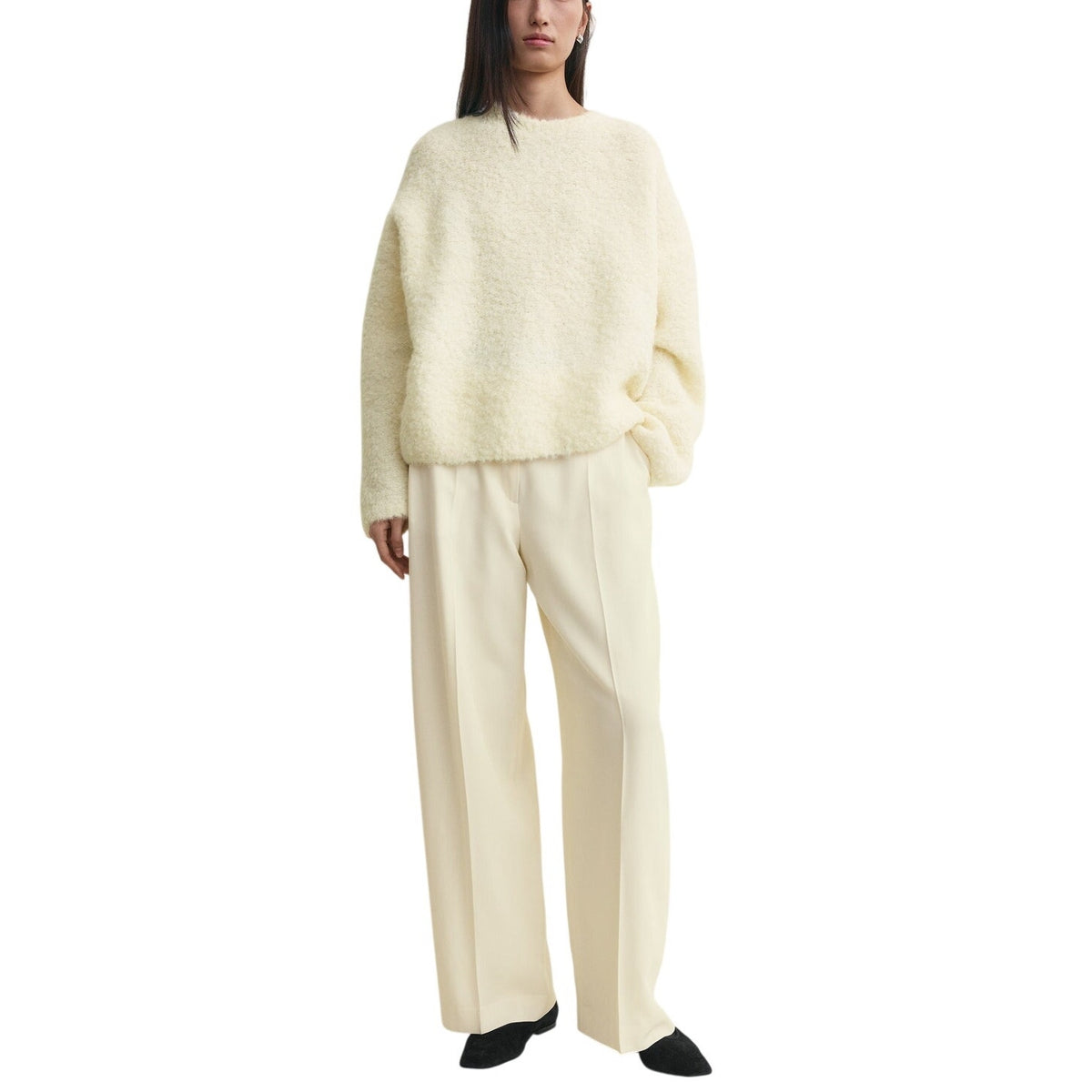 Toteme Boxy Cream Boucle Sweater Size XS / S