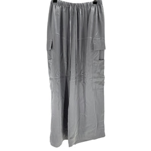Reformation Satin Gray Ethan Cargo Pants Size M