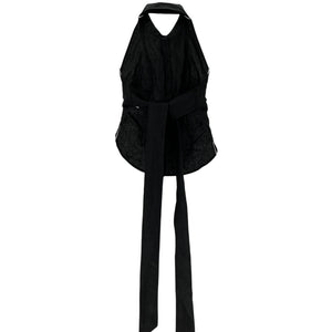 Marissa Webb Linen Dickie Black Evie Size S Top