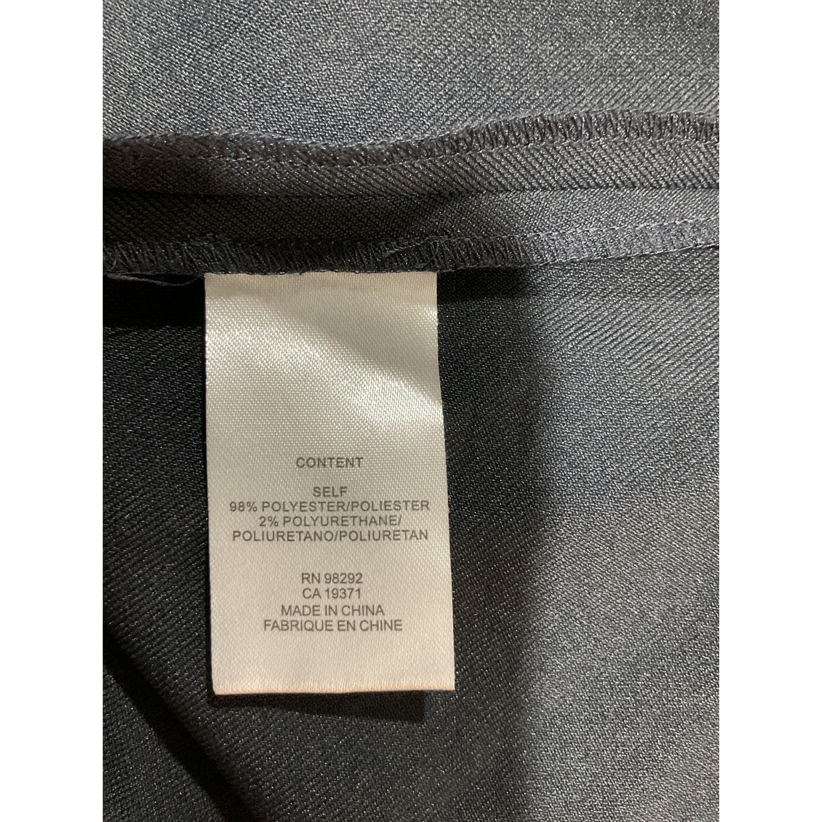 Tibi 'Chalky' Black Polyester  Drape Padded Shoulder Sleeveless Top Size M