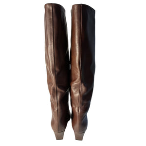 Paris Texas Sleek Brown Jane 60 Boots Size 38.5 EU / 8.5 US