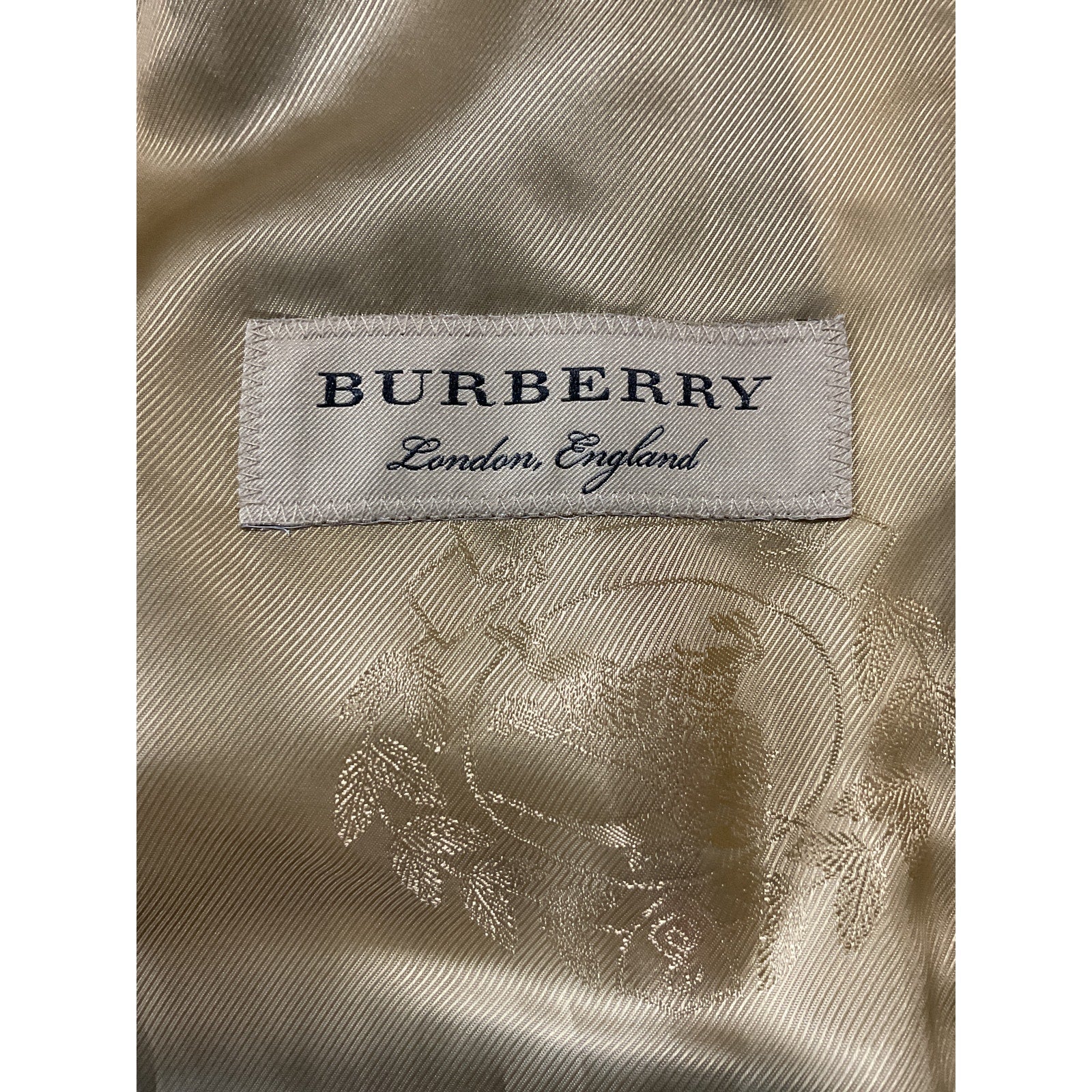 Burberry Vintage Check Beige Wool Single Breasted Tailored Blazer Size UK 12/US 10