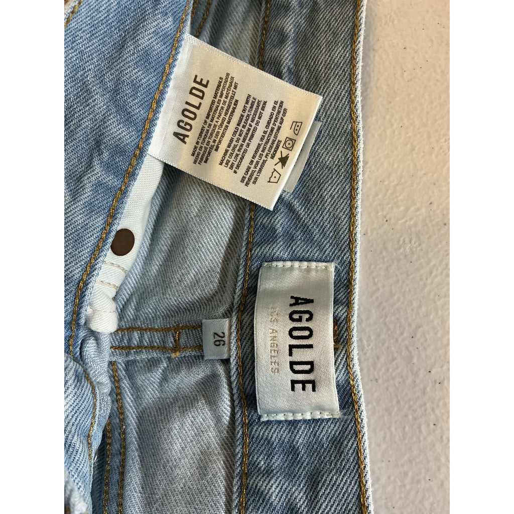 Agolde 'Parker' Blue Cotton Short Size 26