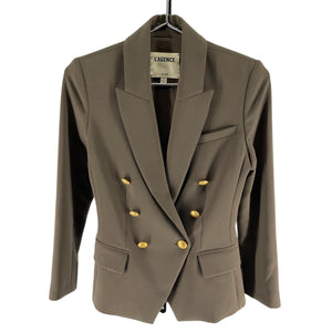 L'Agence Tailored Brown Double-Breasted Blazer Size 0