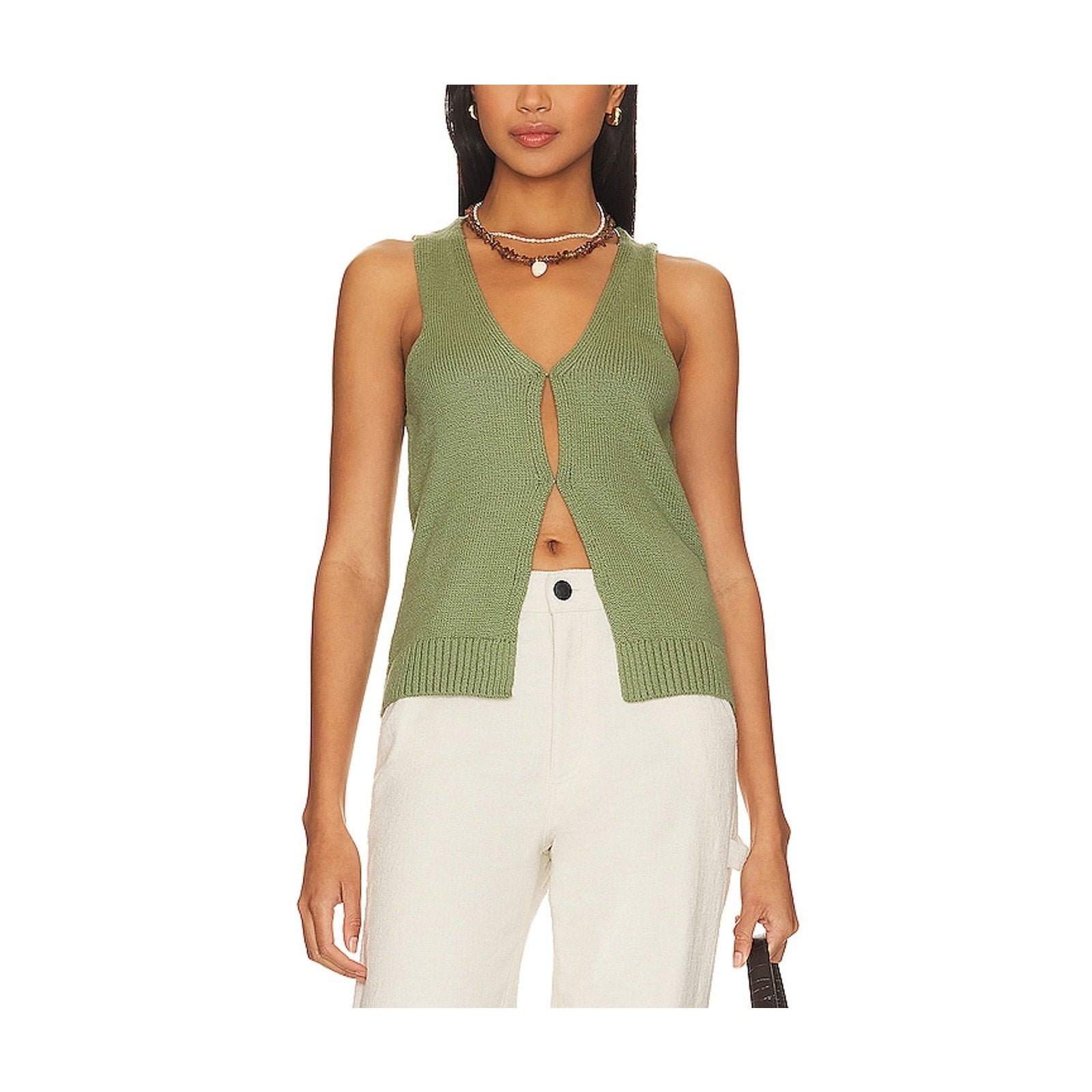 L'Academie 'Kilah' Green Knit Vest Size M