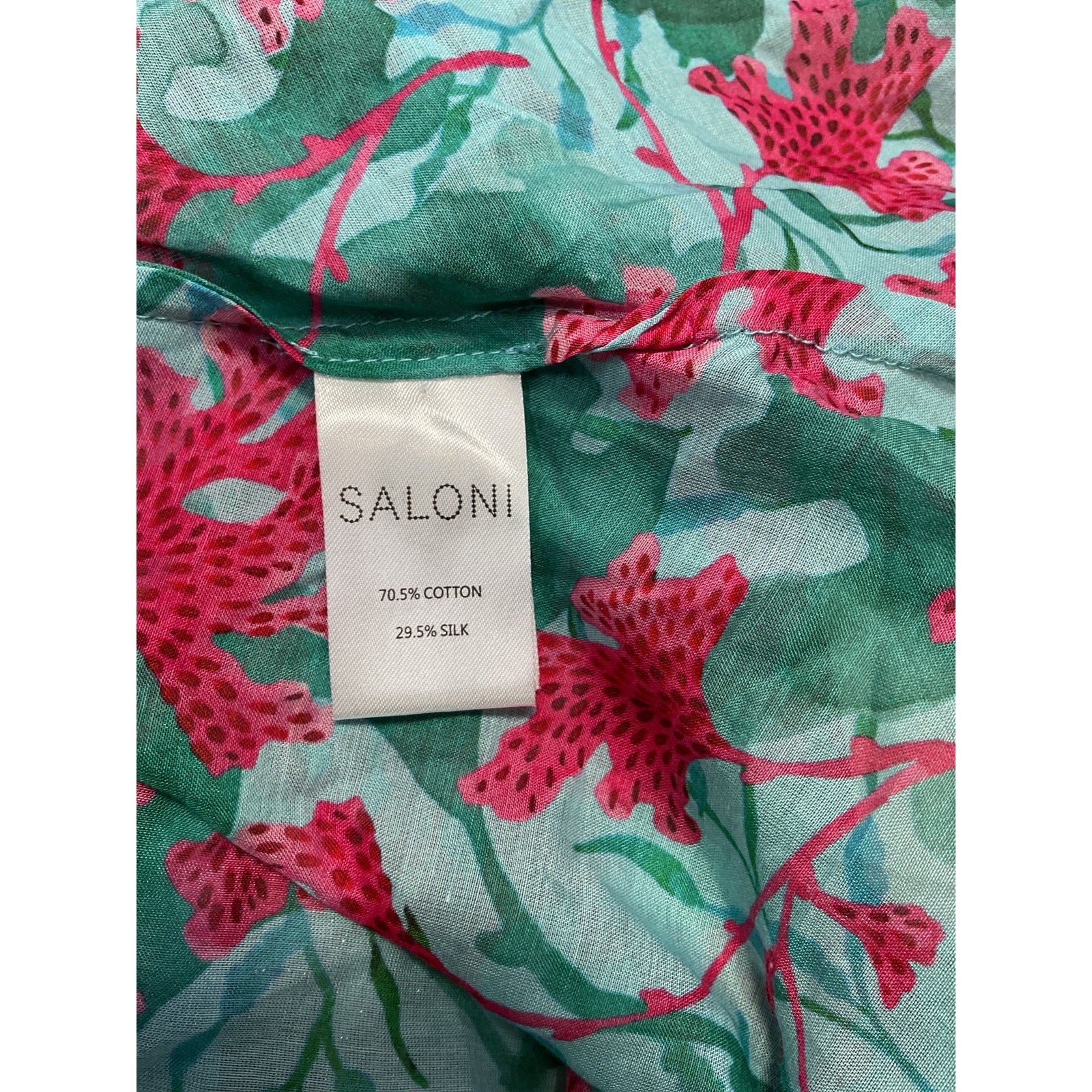 Saloni Floral Print Blue Mini Dress Size 2