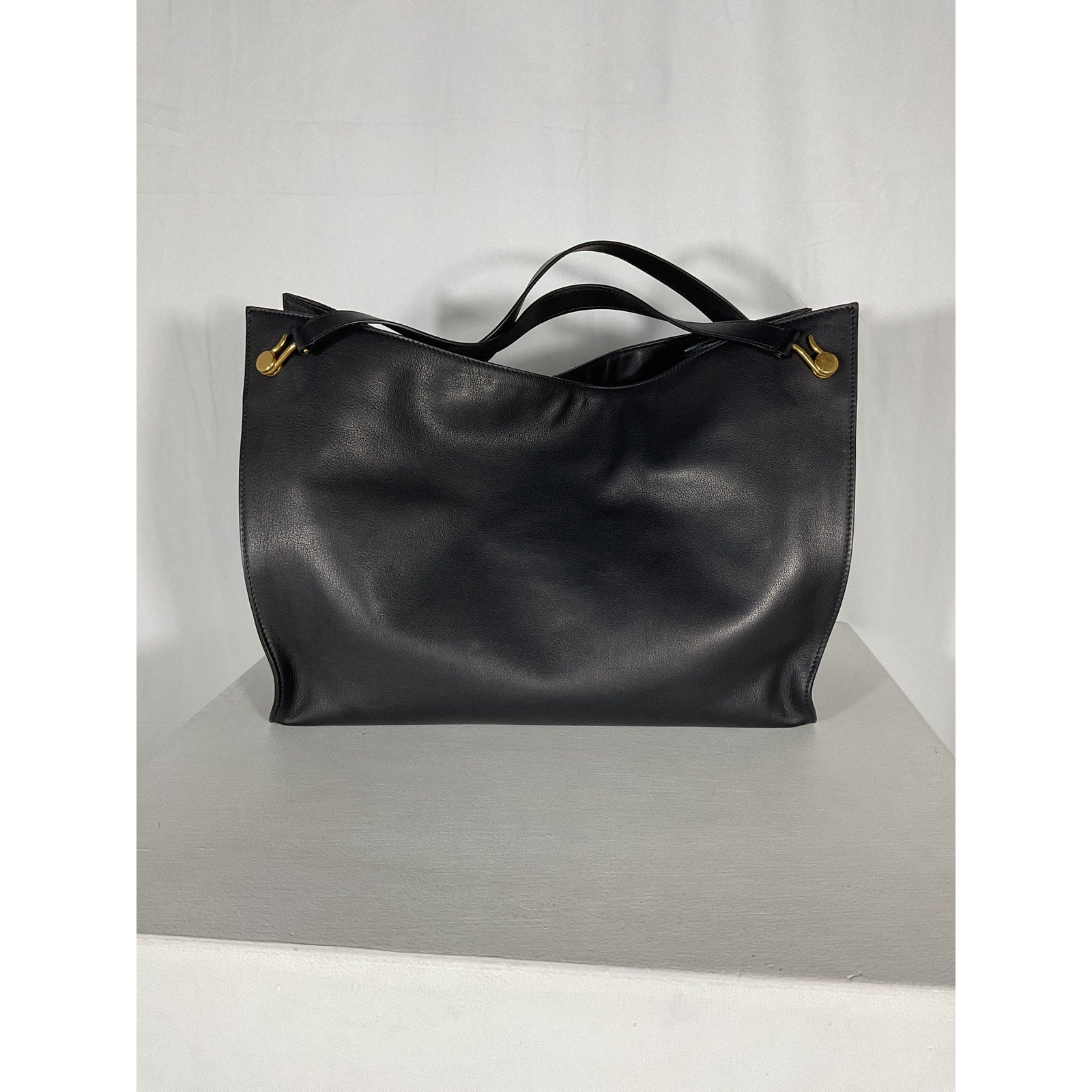 The Row 'Alexia' Black Leather Leather Tote Bag