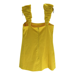Alexis Ruched Yellow Braxton Dress Size XS